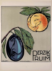 Perzik en Pruim. 1919, poster by Carolus (Charles) Antonius Maria Verschuuren (Dutch-American, 1891–1955)
