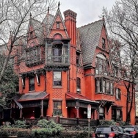 George Hewitt designed Victorian in the Spruce Hill neighborhood Philadelphia PA