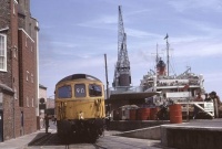 Unidentified BR Class 33 at Weymouth Quay, 1973.