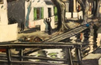 Auguste CHABAUD (French, 1882-1955) - The Roubine in the village, c. 1910.