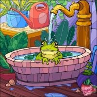 Froggie in a Garden Tub