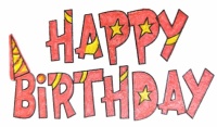 Happy Birthday in Red, Gold