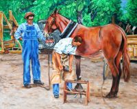 Shoeing the Farm Mule