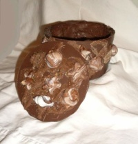 Chocolate seashell bowl
