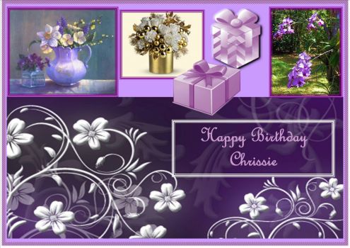 Birthday card Chrissie Dec 2012