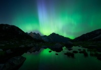 Northern lights Coast Mountains in BC