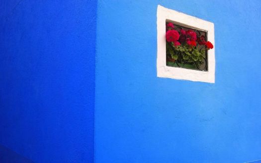 Blue Wall (Burano, Italy; photographer unknown)