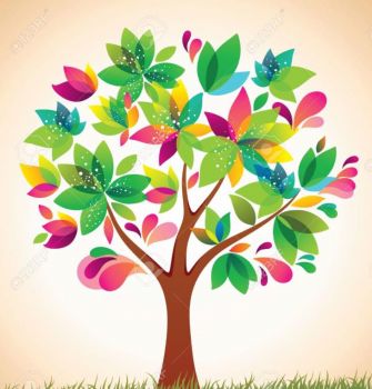 Colorful tree clip art