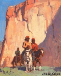Edgar Payne (American, 1883–1947), Navajos on Horseback, Canyon de Chelly