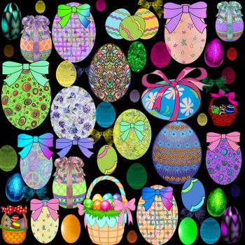 Solve easter eggs jigsaw puzzle online with 121 pieces