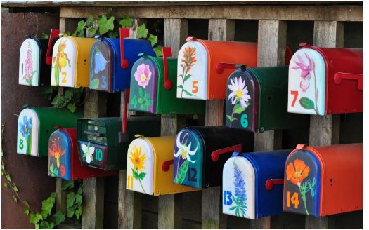Painted mailboxes