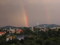 Dnešní duha nad městem...  Today's rainbow over the city ...