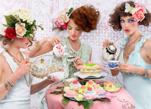 girls tea party pretty party goers