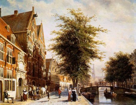 Cornelis Springer (Dutch painter 1817-1891). 63 pieces inside
