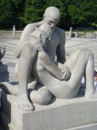 Old couple, Vigeland Collection, Frogner Park, Oslo