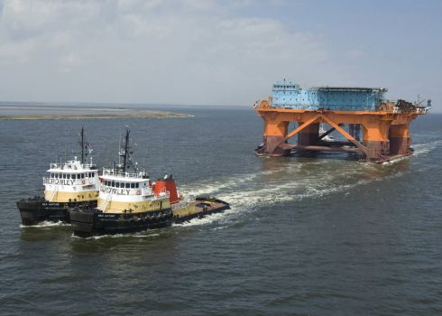 Crowley tugs towing "Chemul"!!