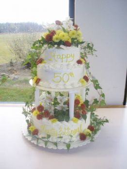 50th anniversary cake-thanks kids