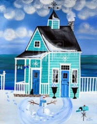 Seasonal - Winter - Blue House (12 - 42 Pieces)