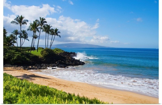 Solve Hawaii, Maui, Wailea, Beauiful Ulua Beach by Ron Dahlquist jigsaw ...