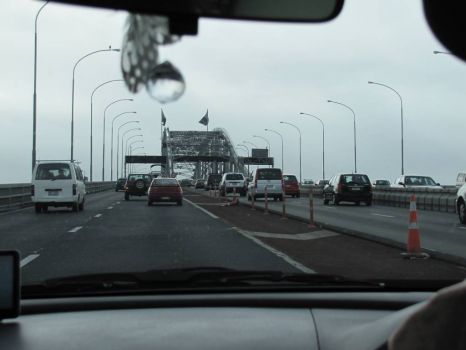 Crossing Auckland Harbour Bridge- NZ