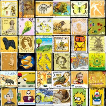 Yellow Stamps of the World  (XL)