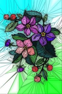 Stained Glass Flower C7