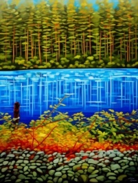Layered colours acrylic style