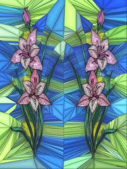 Stained Glass Flower 78