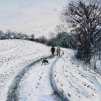 Seasonal Art - Winter Walks -  Afternoon Walk With the Dog (9 - 196 Pieces)