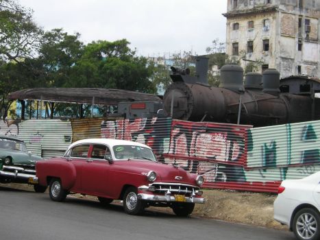 Old Cars, Old Trains in Havana