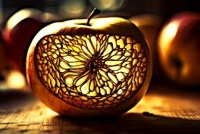 FOOD ART: APPLE CARVING - 4 OF 4