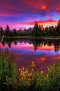 Vivid sky reflection