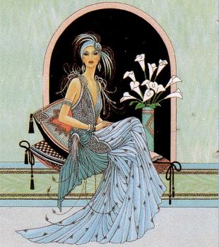 Jigsaw Puzzle Art Deco Lady Clinton 56 Pieces Jigidi