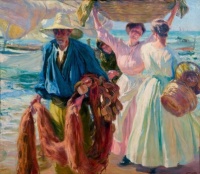 José Mongrell i Torrent (Spanish, 1870–1937), Valencia, Return from Fishing (1919)