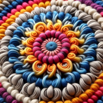 Solve Colorful Crochet (resizable 9 to 306 pieces) jigsaw puzzle online ...