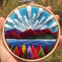 Landscape Embroidery - Lake