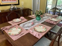Table set for St. Patrick's Day dinner