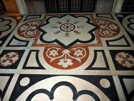 Tile floor in Europe - pretty!