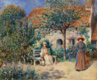Garden Scene in Brittany (1886) by Pierre-Auguste Renoir