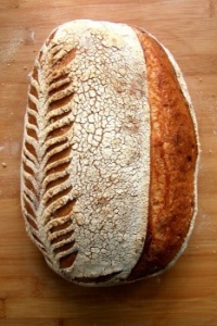 Loaf of sourdough with nice design