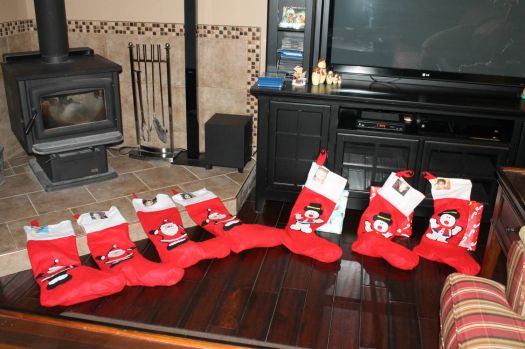 Christmas 2012, 7 little stockings waiting