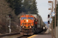 BNSF 294 Leading an intermodal train