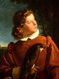 Bronislaw von Abramowicz - (Polish, 1837 - 1912) - The Falconer, 1883.