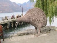 Kiwi statue in Queenstown, New Zealand