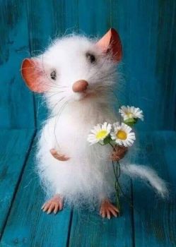 Solve Mouse With Flowers jigsaw puzzle online with 108 pieces