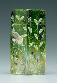 Enameled Glass Vase    19th - 20th century