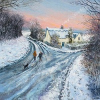 Seasonal Art - Winter Walks - Sledging Down the Lane (9 - 256 Pieces)