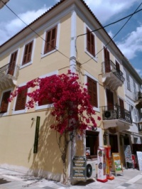 Street corner in Nafplio, Greece