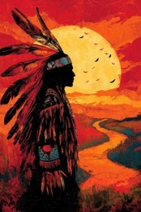 Guardian of the Sunset Native American Art