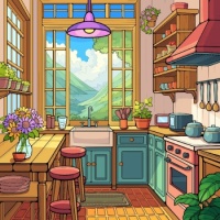 Tiny Kitchen With a Big View